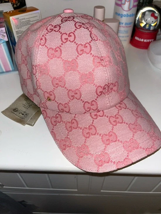 Gucci Pink GG Jacquard Baseball Cap - Picture 1 of 6